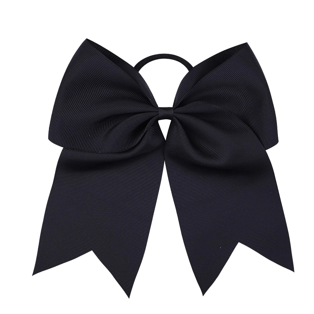 1pcs Solid Color Big Bows with Elastic Hair Ties for Girls Ribbon Bowknot Hair Band Rubber Band Headwear Kids Hair Accessories