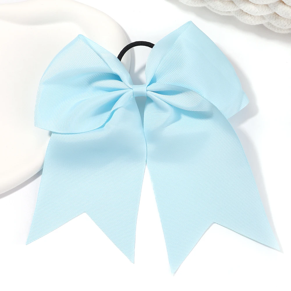 1pcs Solid Color Big Bows with Elastic Hair Ties for Girls Ribbon Bowknot Hair Band Rubber Band Headwear Kids Hair Accessories