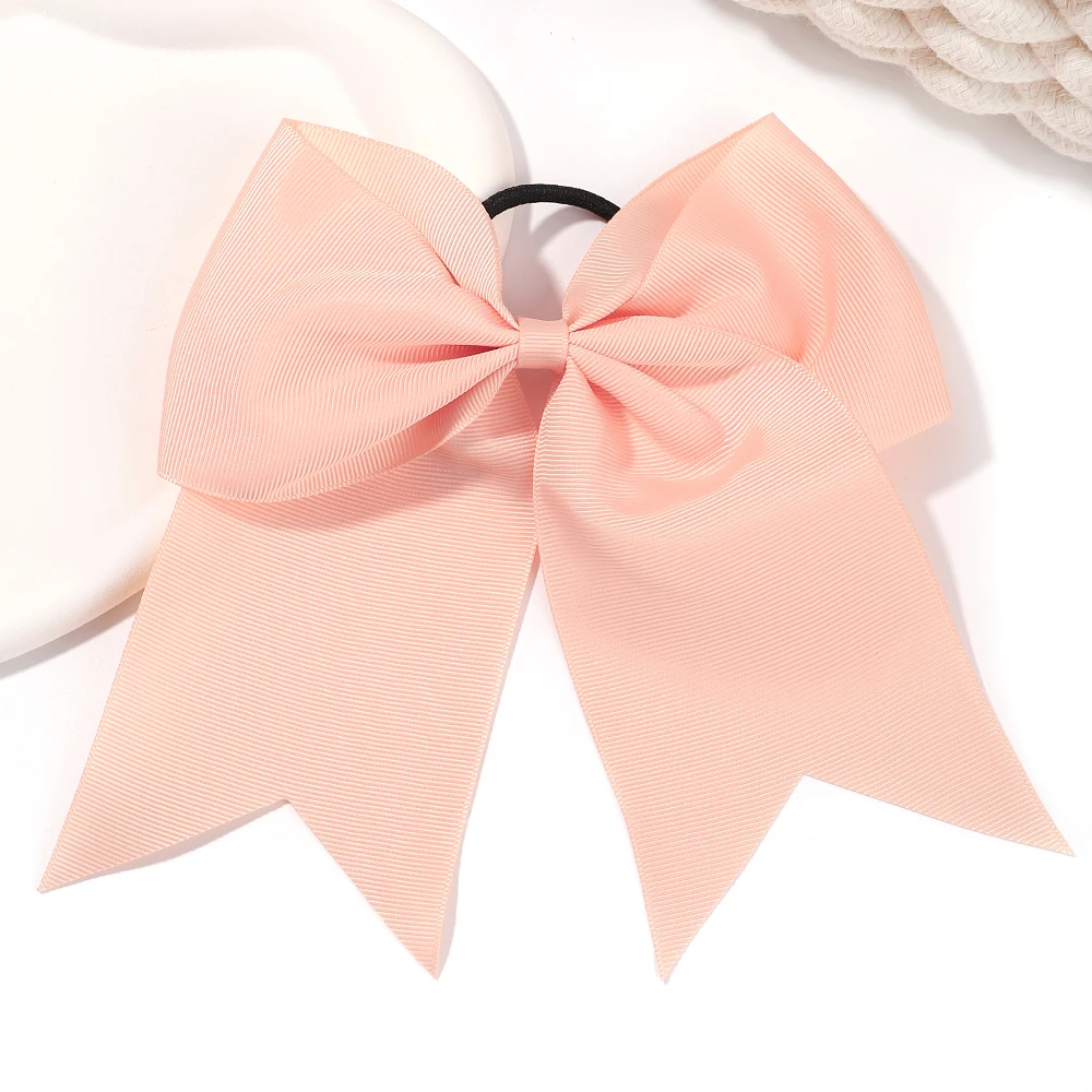 1pcs Solid Color Big Bows with Elastic Hair Ties for Girls Ribbon Bowknot Hair Band Rubber Band Headwear Kids Hair Accessories