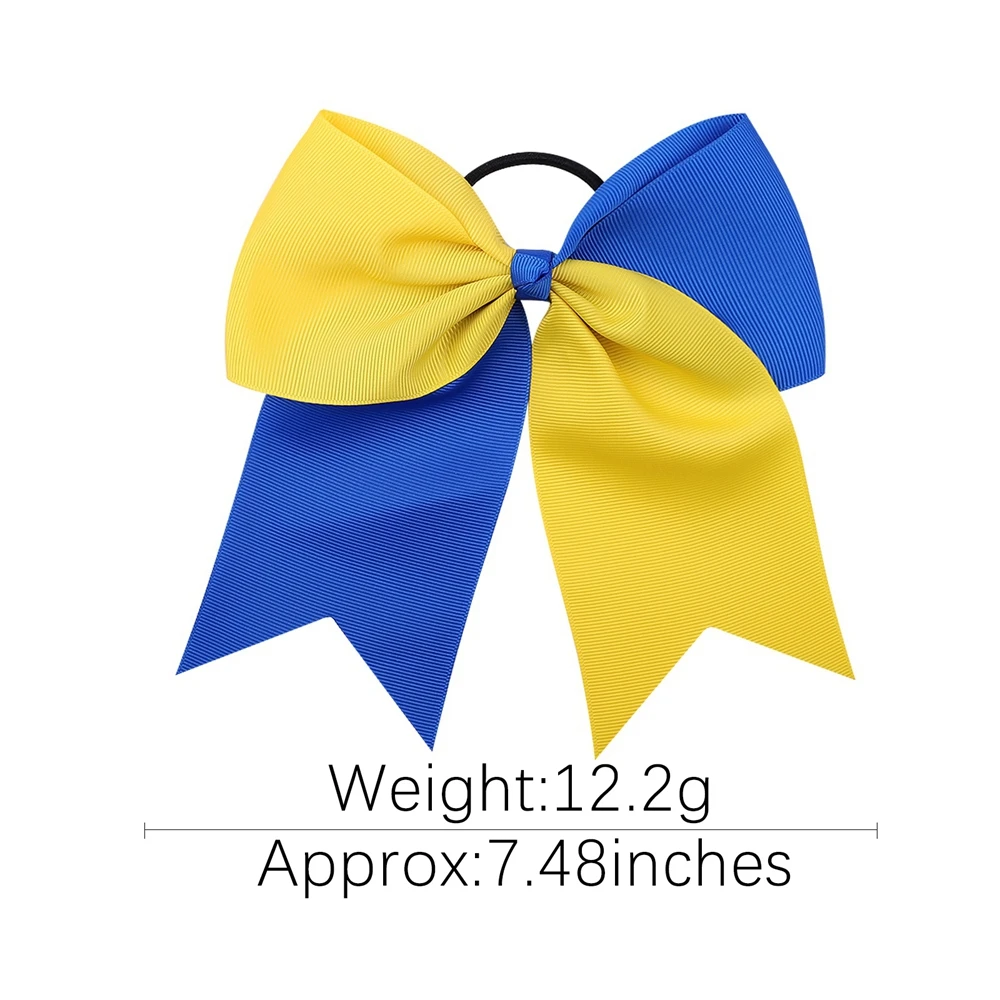 1pcs Solid Color Big Bows with Elastic Hair Ties for Girls Ribbon Bowknot Hair Band Rubber Band Headwear Kids Hair Accessories