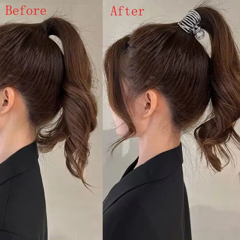 High Ponytail Clip for Women Fashion Metal Hair Claw Girls Clamps Girl Fixed Hairpin Claw Clip Hair accessories Headwear 2024