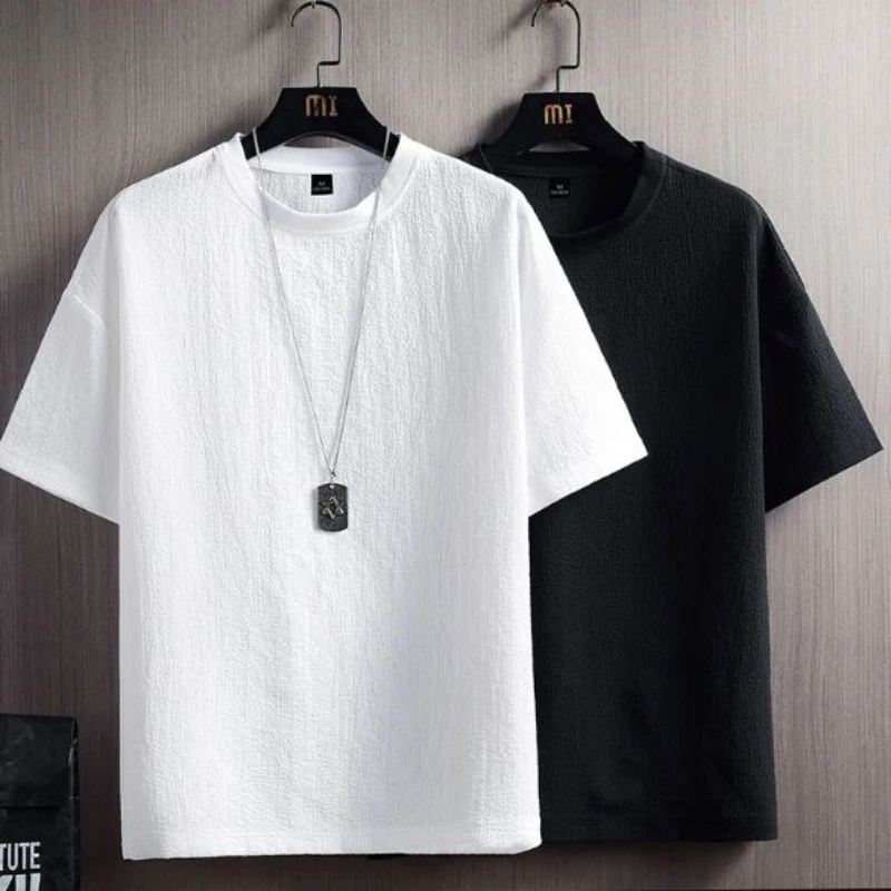 Minimalist top men's hip-hop MY T-shirt summer casual breathable  T-shirt round neck short sleeved