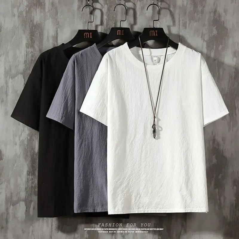 Minimalist top men's hip-hop MY T-shirt summer casual breathable  T-shirt round neck short sleeved