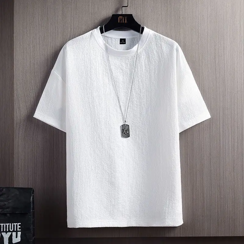 Minimalist top men's hip-hop MY T-shirt summer casual breathable  T-shirt round neck short sleeved