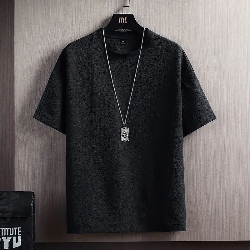 Minimalist top men's hip-hop MY T-shirt summer casual breathable  T-shirt round neck short sleeved