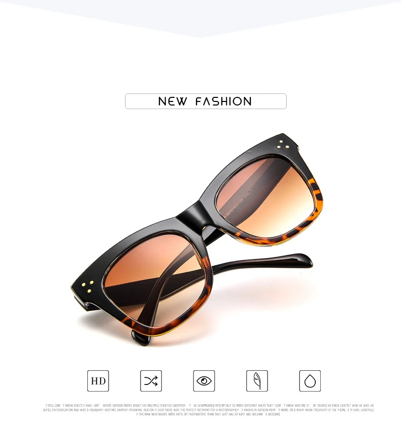 Luxury Oversize Square Sunglasses Women Vintage Brand Big Frame  Sun Glasses Fashion Gradient Female  Oculos