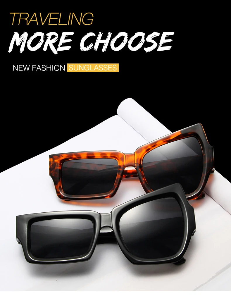 New Fashion Irregular Square Sunglasses Man Fashion Brand Designer Personality Sun Glasses Male UV400 Oculos De Sol