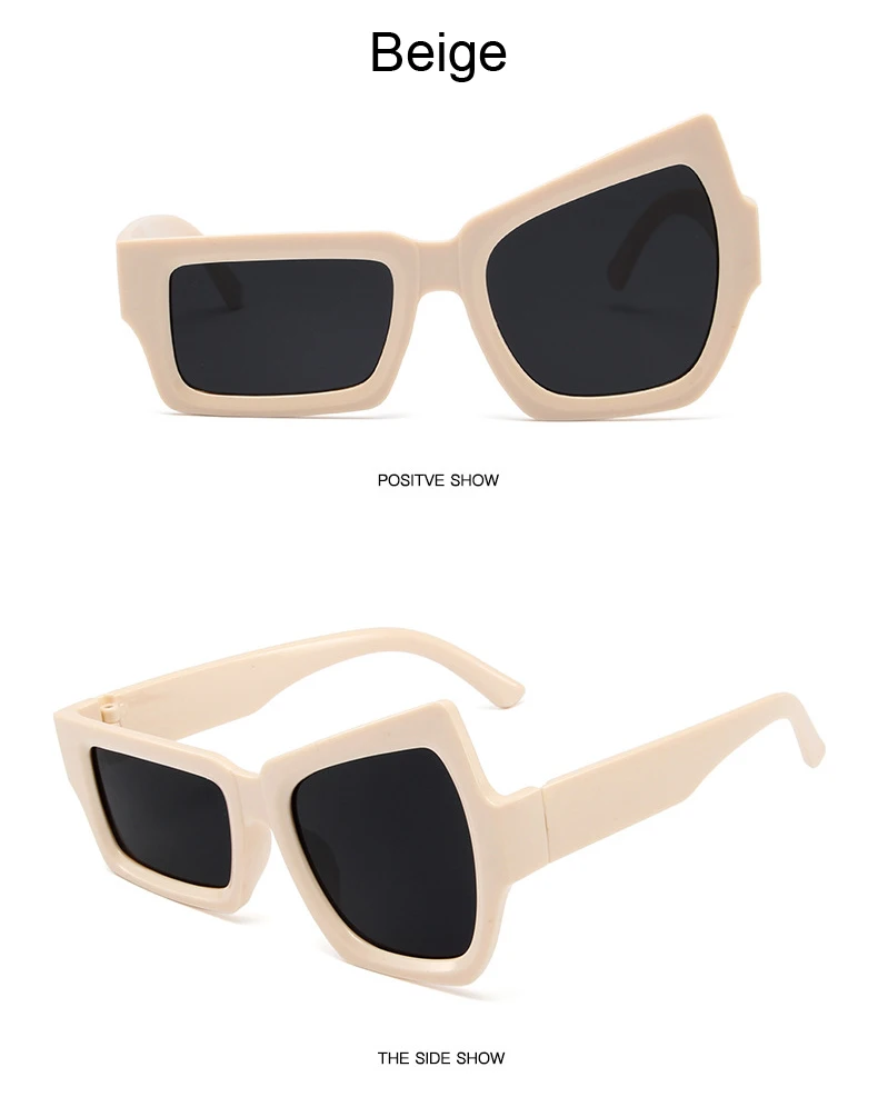 New Fashion Irregular Square Sunglasses Man Fashion Brand Designer Personality Sun Glasses Male UV400 Oculos De Sol