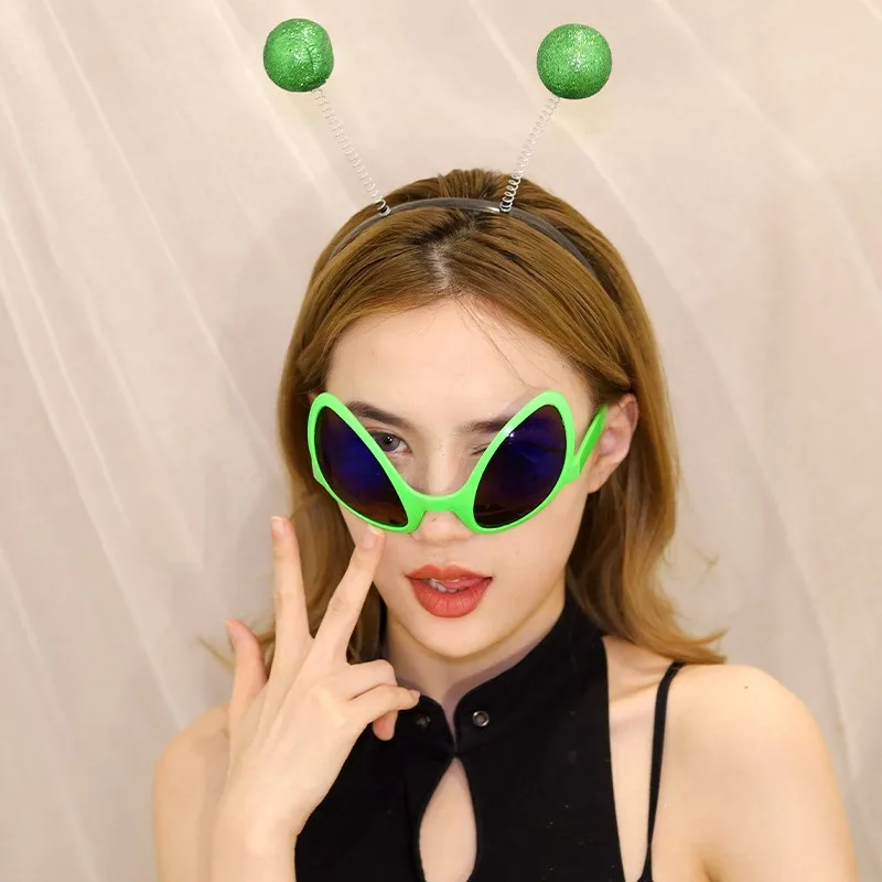 New Alien Glasses Funny Holiday Party Sunglasses Halloween Adults Kid Party Supplies Rainbow Lenses ET Sun Glasses Shades