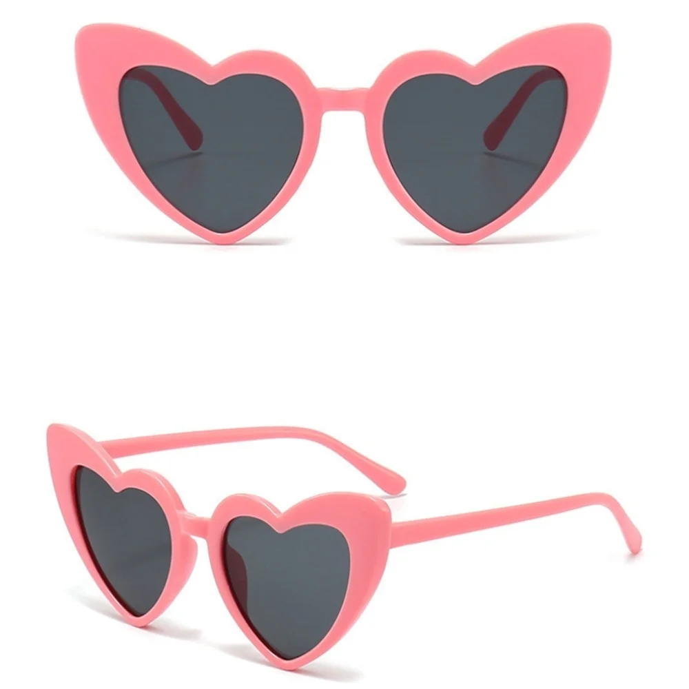 KLASSNUM Kids Heart Sunglasses Summer Sun Glasses Girls Boys Lovely Love Shape Eyeglasses Children Retro Outdoor UV400 Eyewear