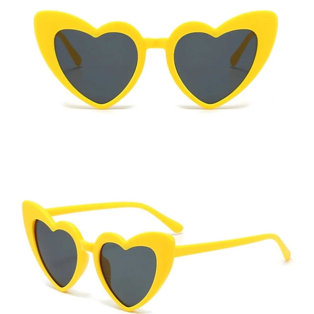 KLASSNUM Kids Heart Sunglasses Summer Sun Glasses Girls Boys Lovely Love Shape Eyeglasses Children Retro Outdoor UV400 Eyewear