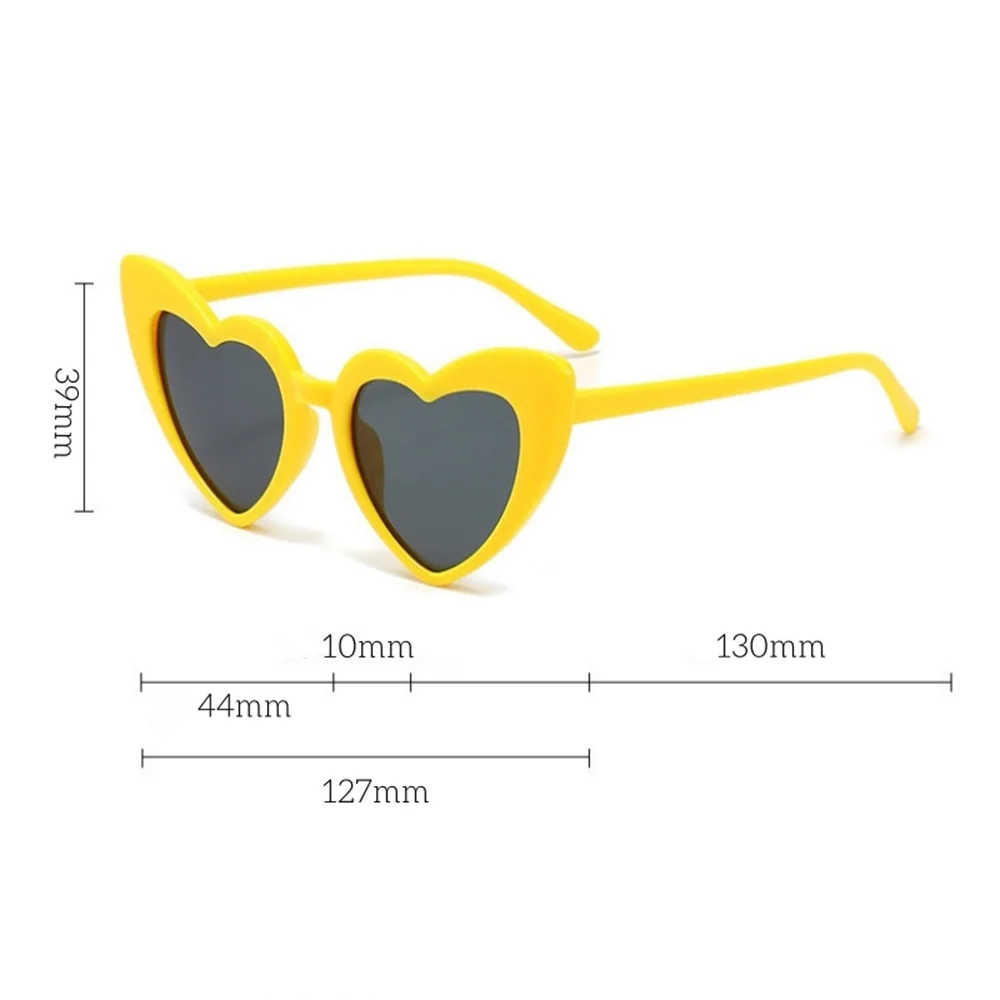 KLASSNUM Kids Heart Sunglasses Summer Sun Glasses Girls Boys Lovely Love Shape Eyeglasses Children Retro Outdoor UV400 Eyewear