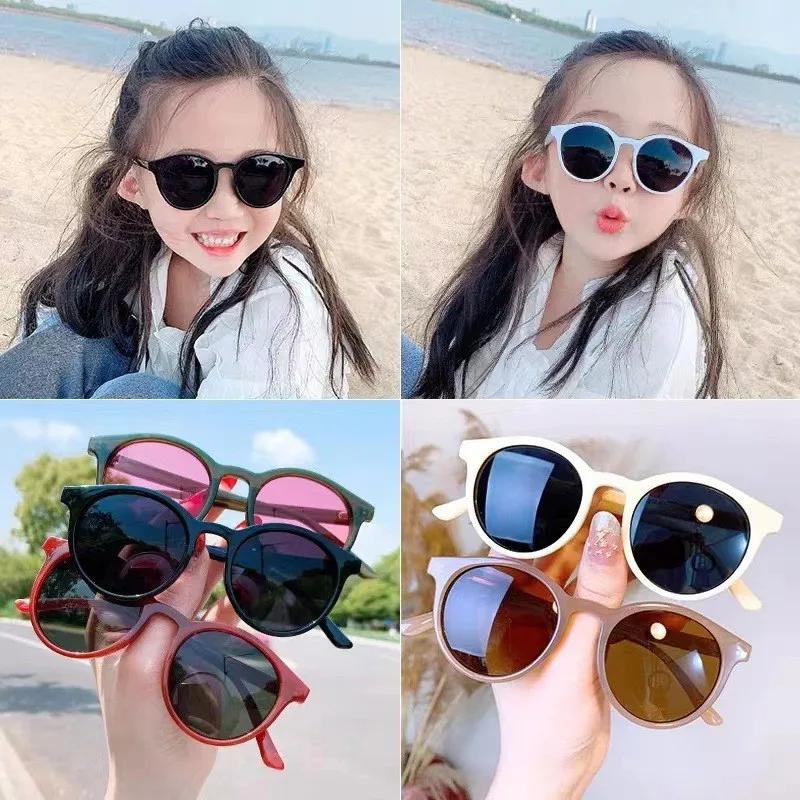 New Hot Sales Cute Sweet Sunglasses Kids Sun Glasses Vintage Trend Baby Sunglasses Korean Sunglasses for Boys And Girls UV400