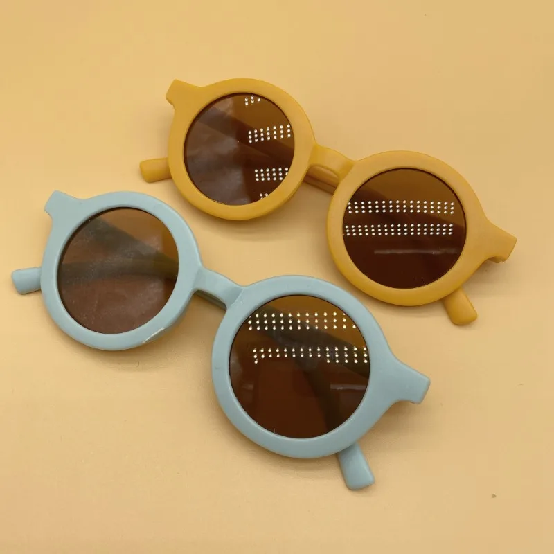 New Children Sunglasses Circular Shading Kids Sun Glasses UV Protection Retro Baby Photo Catwalk Glasses