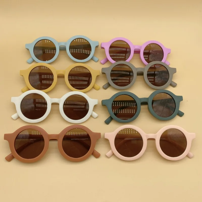 New Children Sunglasses Circular Shading Kids Sun Glasses UV Protection Retro Baby Photo Catwalk Glasses