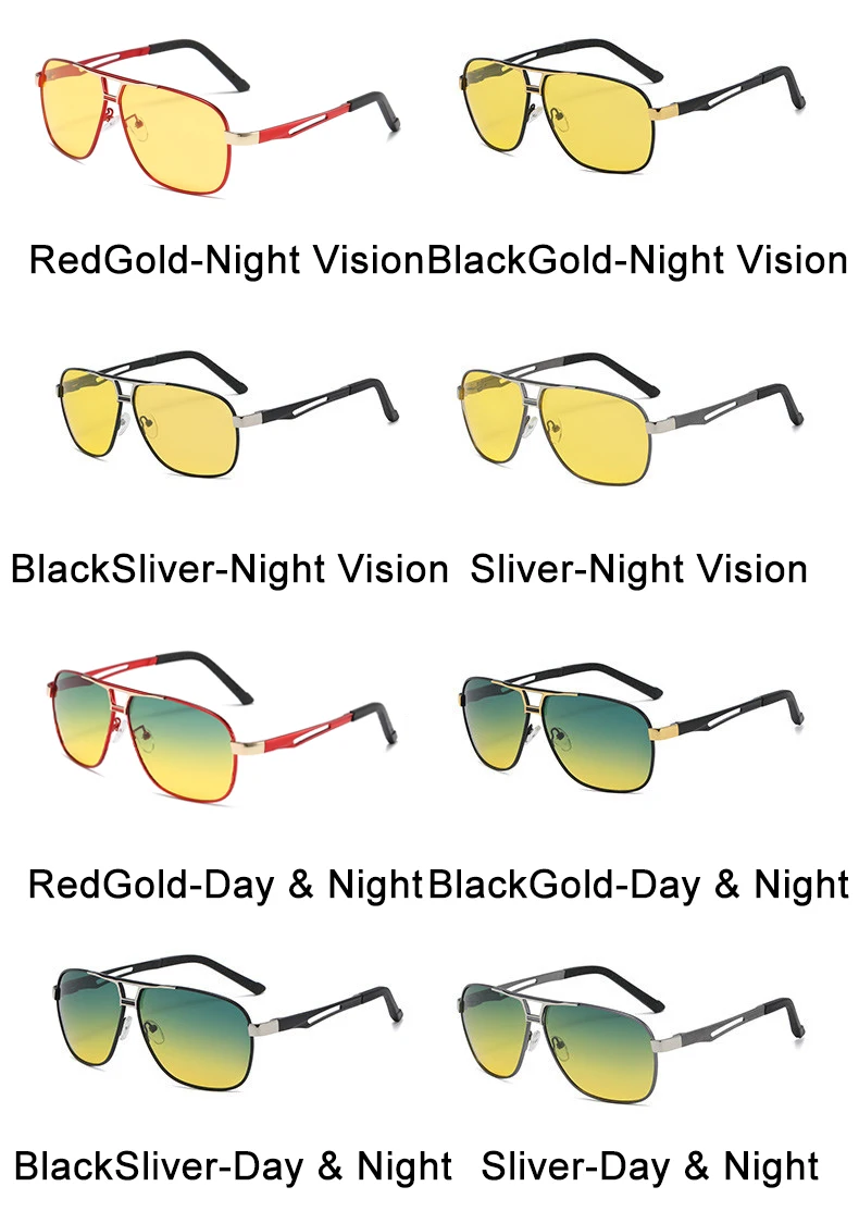 Chameleon Photochromic Night Vision Polarized Sunglasses Outdoor Day And Night UV400 Change Lens Men's Driving Sun Glasses