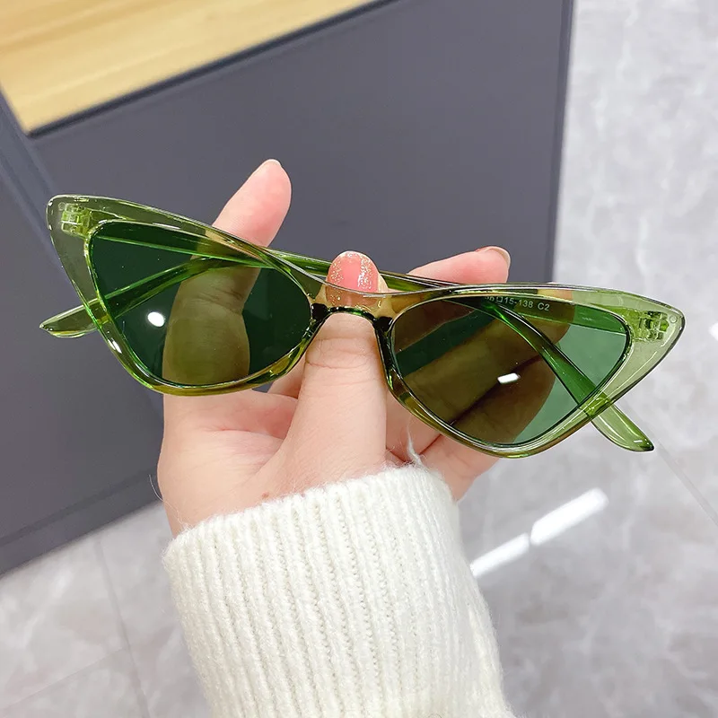 Fashion Women's Luxury Cat Eye Sunglasses Triangle Vintage Design UV400 Sun Glasses Unisex Classic Small Outdoor Goggle Shades