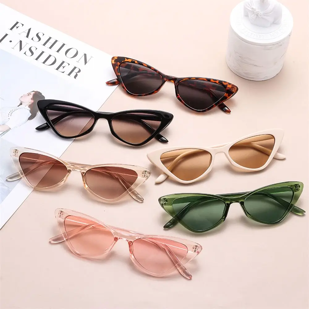 Fashion Women's Luxury Cat Eye Sunglasses Triangle Vintage Design UV400 Sun Glasses Unisex Classic Small Outdoor Goggle Shades