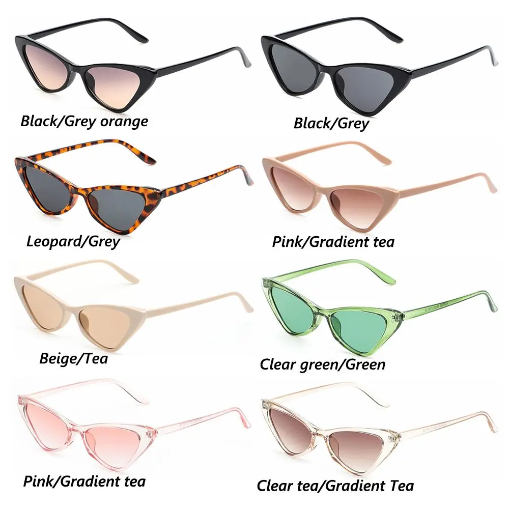 Fashion Women's Luxury Cat Eye Sunglasses Triangle Vintage Design UV400 Sun Glasses Unisex Classic Small Outdoor Goggle Shades