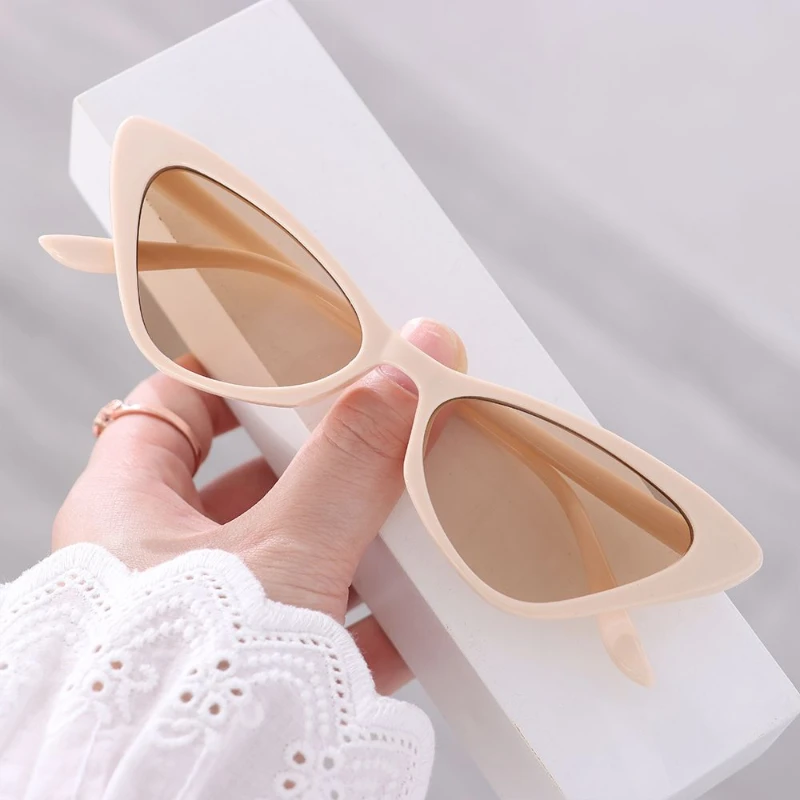 Fashion Women's Luxury Cat Eye Sunglasses Triangle Vintage Design UV400 Sun Glasses Unisex Classic Small Outdoor Goggle Shades