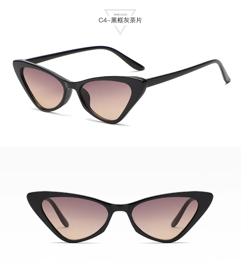 Fashion Women's Luxury Cat Eye Sunglasses Triangle Vintage Design UV400 Sun Glasses Unisex Classic Small Outdoor Goggle Shades