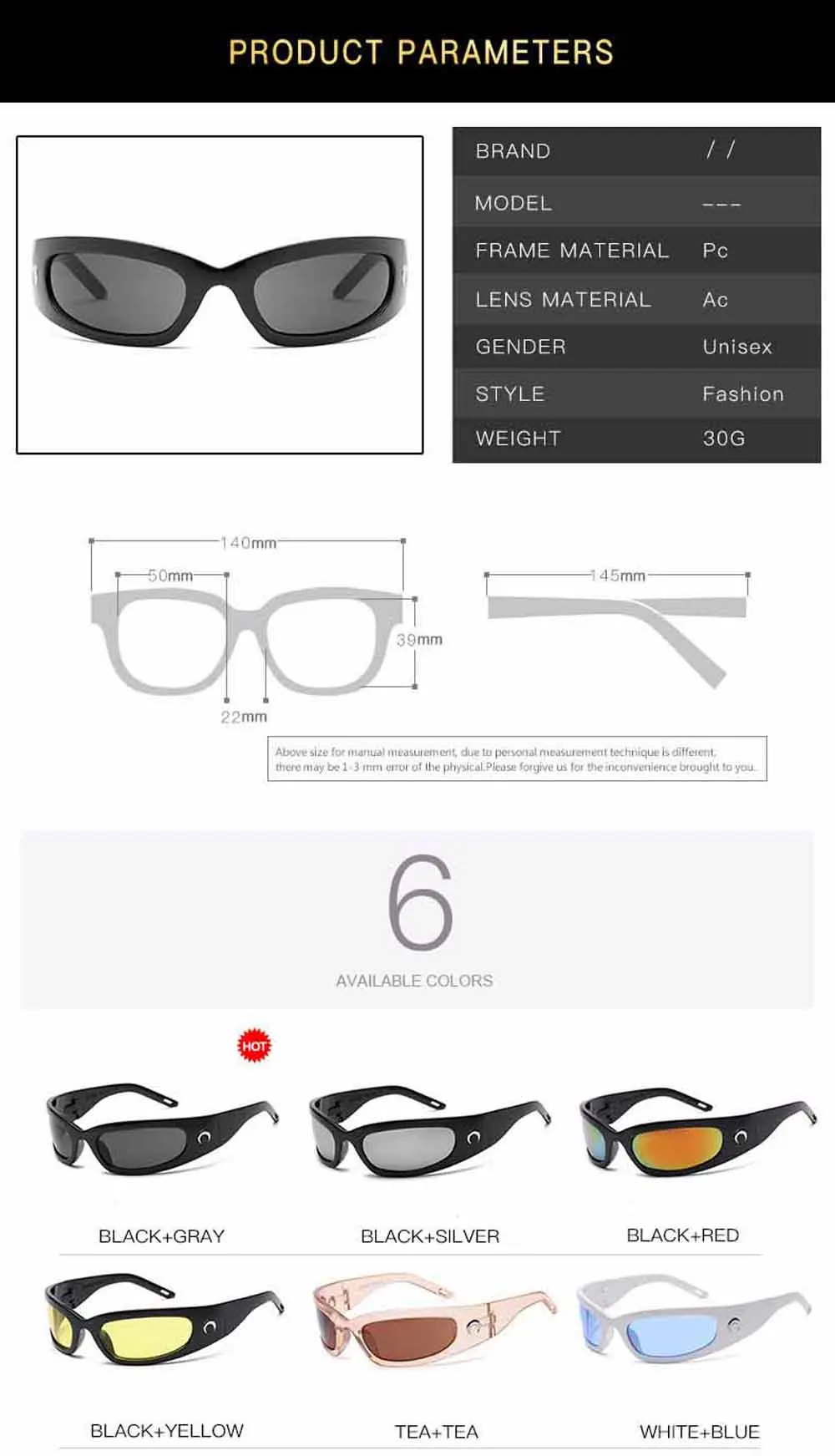 Fashion Classic Retro Moon Sunglasses For Women Men Brand Design Luxury Male Female Beach Travel Car Driving Sun Glasses Shades