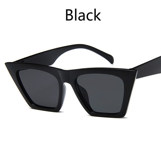 Women New Cat Eye Sunglasses Unisex Retro Square Frame Oversized Eyewear Glasses  UV400 Shades Glasses Travel Eye Protection