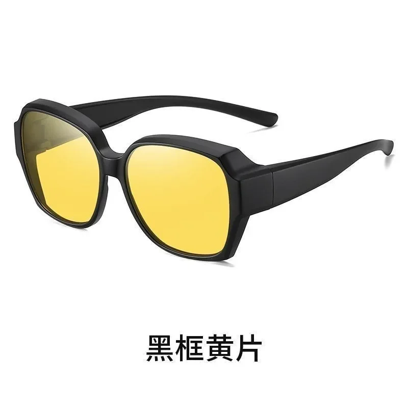 Men Women Vintage Anti-UV Sunglasses Unisex Wear Over Myopia Prescription Eyewear Outdoor Travel Fit Over Sun Glasses for Sports