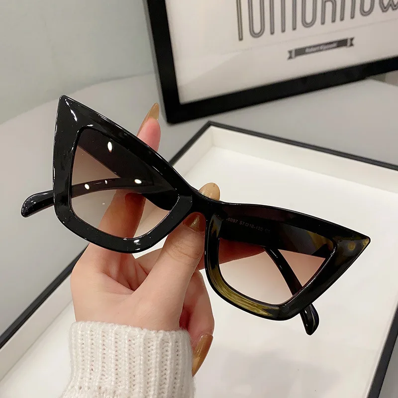 Big Frame Vintage Square Sunglasses Women Men Cat Eye Sun Glasses Eye Glasses Goggle Square Male Female Rectangle Sunglasses ﻿