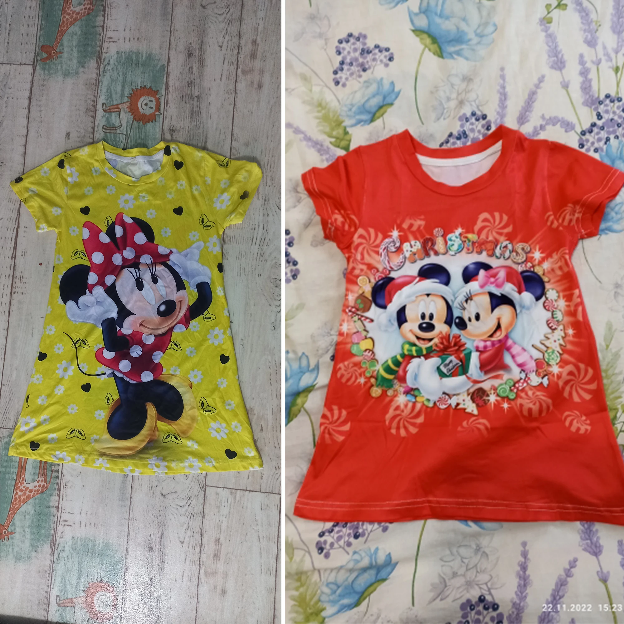 Hot sale Disney Stitch printed children's dress birthday party girls princess dresses summer casual soft kids cute clothing top