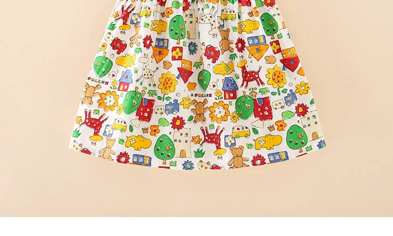 New Girl Dress Cotton Summer Crushed Flower Kids Clothes Children Flower Dresses Sleeveless Princess Party Outfit Kids Clothing