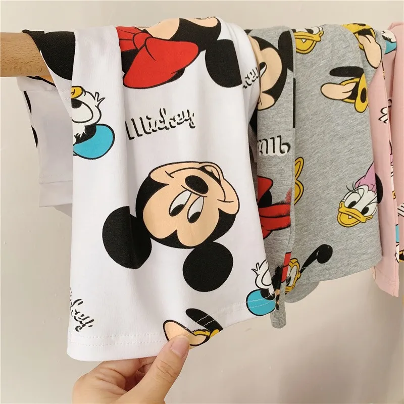 Girls Children Trendy Minnie Printed Skirt Early Spring Summer Round Neck Tops Dresses Baby Costume Casual Long-sleeved Skirt