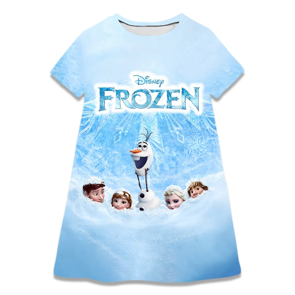 Hot Sale Kids Girl Cosplay Snow Queen Top Disney Frozen Elsa And Anna Princess Dress for 2-8 Years Girls Birthday Party Dresses