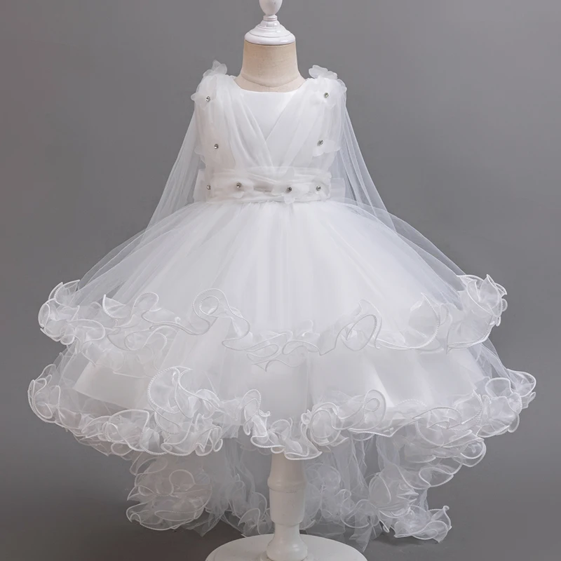 Girls Party Princess Dress Kids Girl Tailing Dresses For Wedding Birthday Ceremony Baby Girl Gown