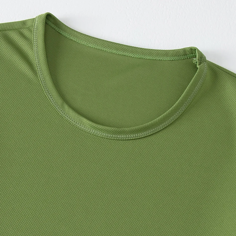 2/4/6Piece Four Seasons Men's Solid Color Round Neck Short Sleeve Top With Printed Cuffs Youth Sports And Leisure T-shirt trendy