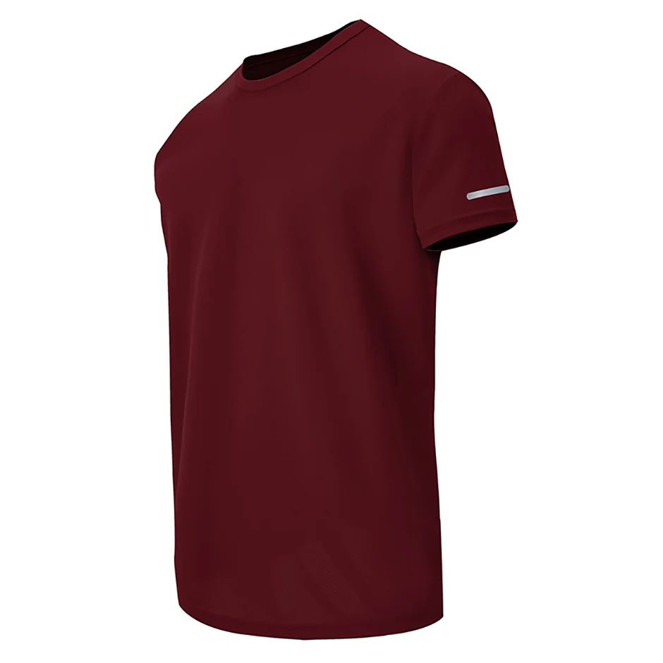 2/4/6Piece Four Seasons Men's Solid Color Round Neck Short Sleeve Top With Printed Cuffs Youth Sports And Leisure T-shirt trendy