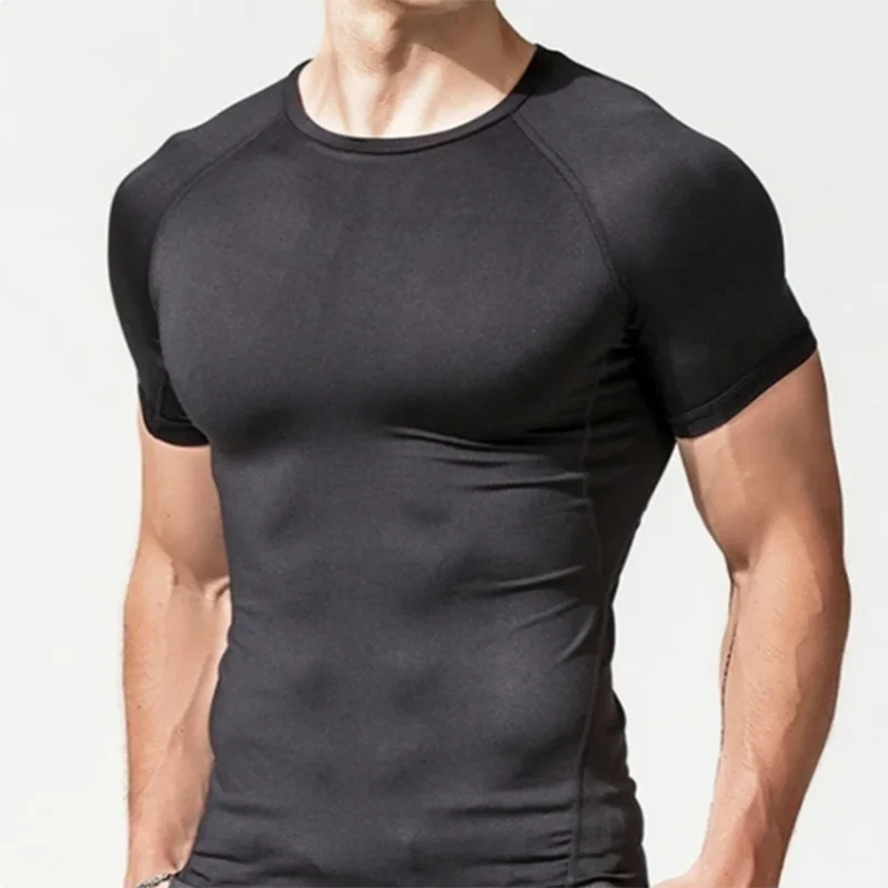 Men Running Compression T-shirt Short Sleeve Sport Tees Gym Fitness Sweatshirt Male Jogging Tracksuit Homme Athletic Shirt Tops