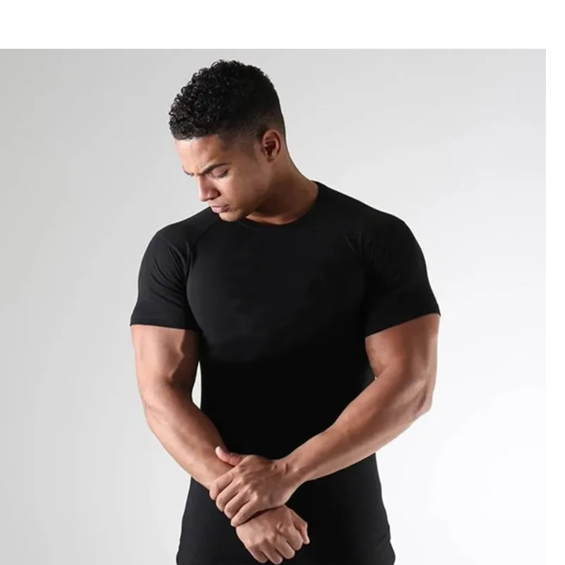 Men Running Compression T-shirt Short Sleeve Sport Tees Gym Fitness Sweatshirt Male Jogging Tracksuit Homme Athletic Shirt Tops