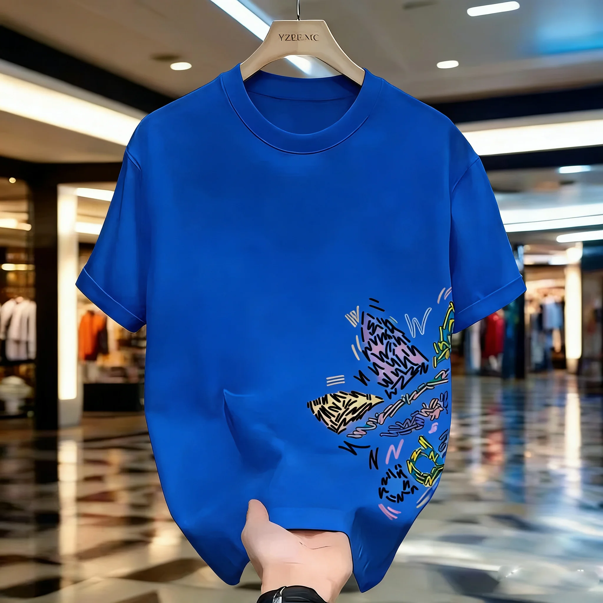 2026 Fashionable Bestseller - Loose-Fitting Round-Neck Summer Cotton T-Shirt for Men and Women, Stylish and Breathable Top