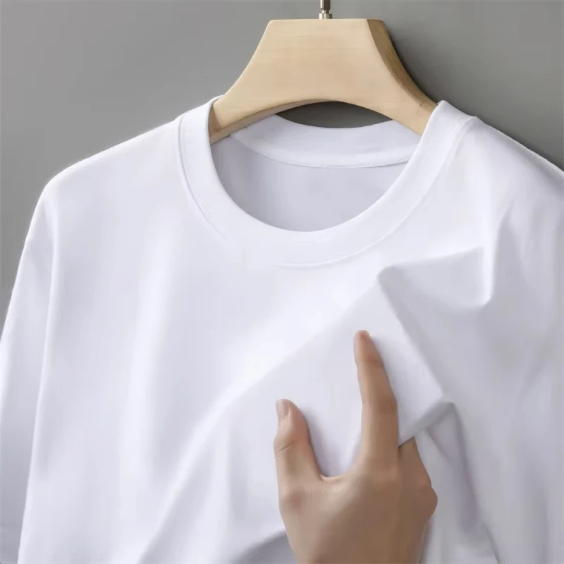 Man Summer Cotton Soft Tops Breathable Comfortable Short Sleeve Simple Beach T Shirt Basic Sport Tees 15 Color O-Neck Tee Shirts