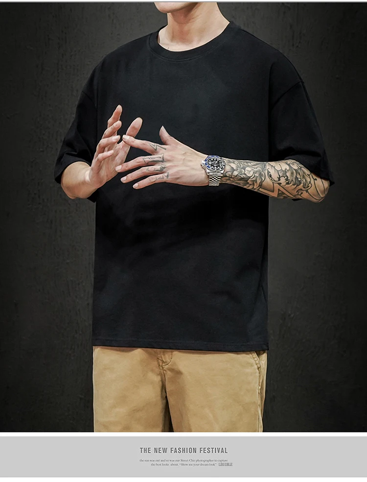 LEGIBLE 2025 Summer Men's T Shirt Casual Loose Cotton Short Sleeve T-Shirt Mens Top Tee shirt Men