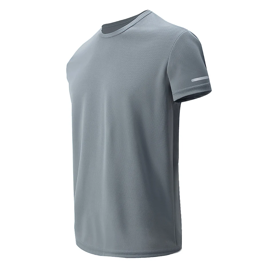1/2/4Pcs Men's Summer Solid Color Mix And Match Short-sleeved Young Men's Loose Quick-drying Sports Running Shirt Middle-aged T-